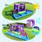 Octopus Inflatable Water Slide Park with Ball Pit and Splash Pool for Kids Purple